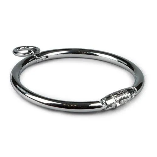 Black Label Anal Black Label Stalen Collar met Cijferslot Zilver