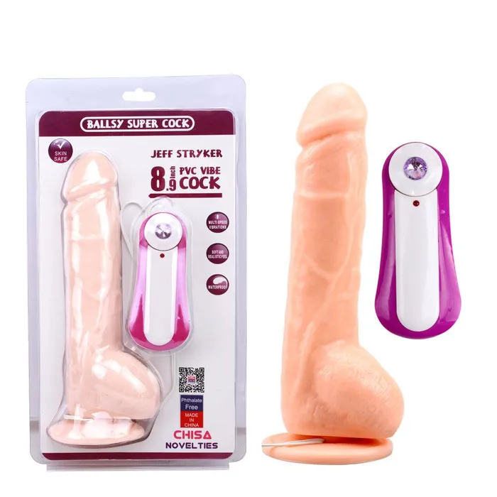 Chisa Chisa - Vibrerende dildo Met Zuignap En Afstandsbediening - Jeff - Lichte Huidskleur | Dildos