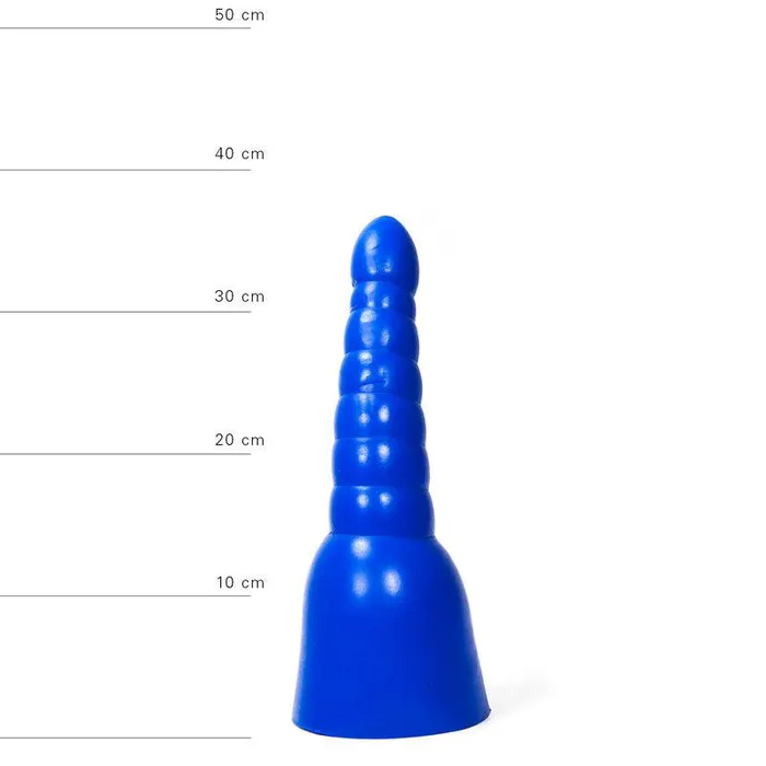 Dildos | All Black All Blue - Geribbelde Anaal Dildo - 34 x 11 cm - Blauw Dildos | All Black All Blue - Geribbelde Anaal Dildo - 34 x 11 cm - Blauw