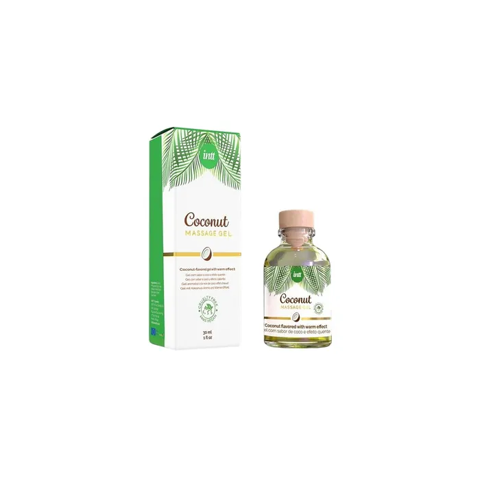 Intt Vibrators Olio per Massaggio Erotico Intt 30 ml Cocco Effetto Calore