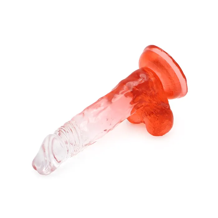 Kiotos COX Dildos | Kiotos Cox Color - Gekleurde Dildo 03 - 17,5 x 3,2 cm - Transparant/Rood