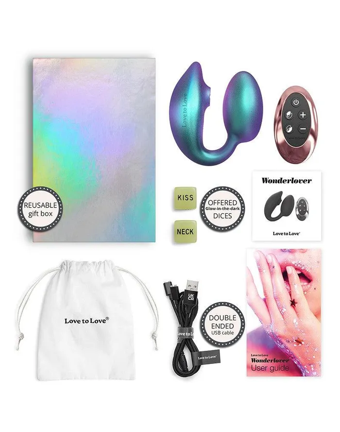 Love to Love Love to Love - Wonderlover - Luchtdruk Vibrator en G-spot Vibrerend Eitje - Turquoise | Vibrators