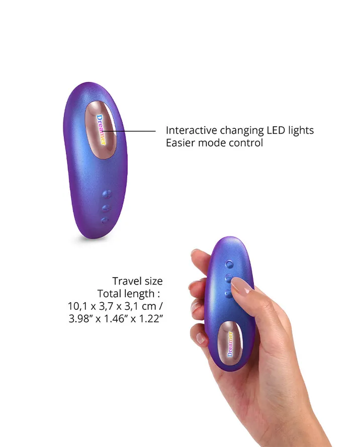 Love to Love Vibrators | Love to Love - Dreamer - Clitoris Luchtdruk Vibrator - Met Flapping Modus - Iridescent Paars