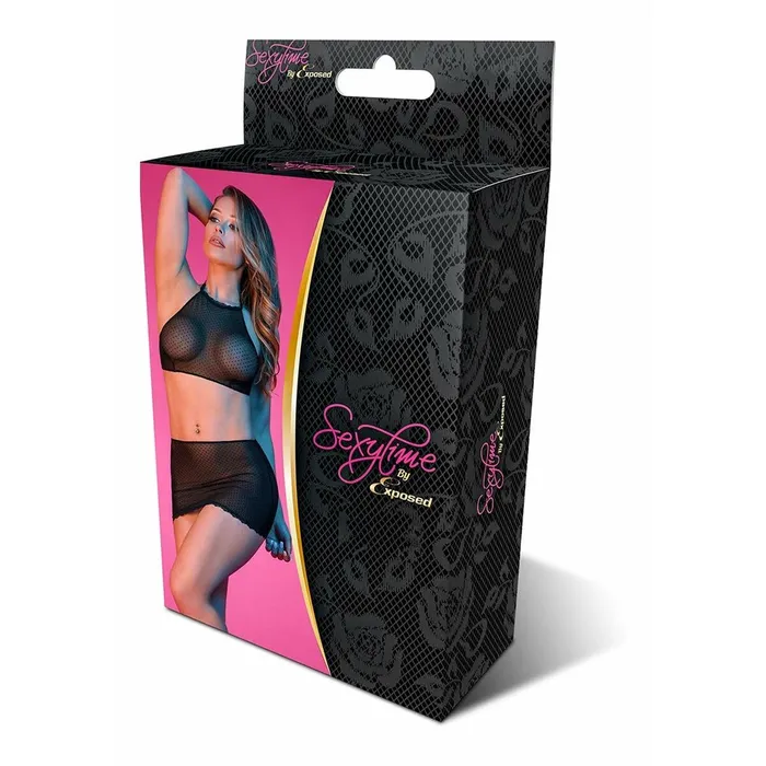 Male Sex Toys Exposed Set di Lingerie Exposed Nero LXL