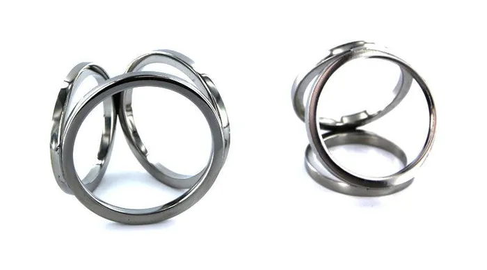 Male Sex Toys | Kiotos Kiotos Steel - Driedubbele Cockring en Scrotumring - Diameters 45, 50 en 55 mm