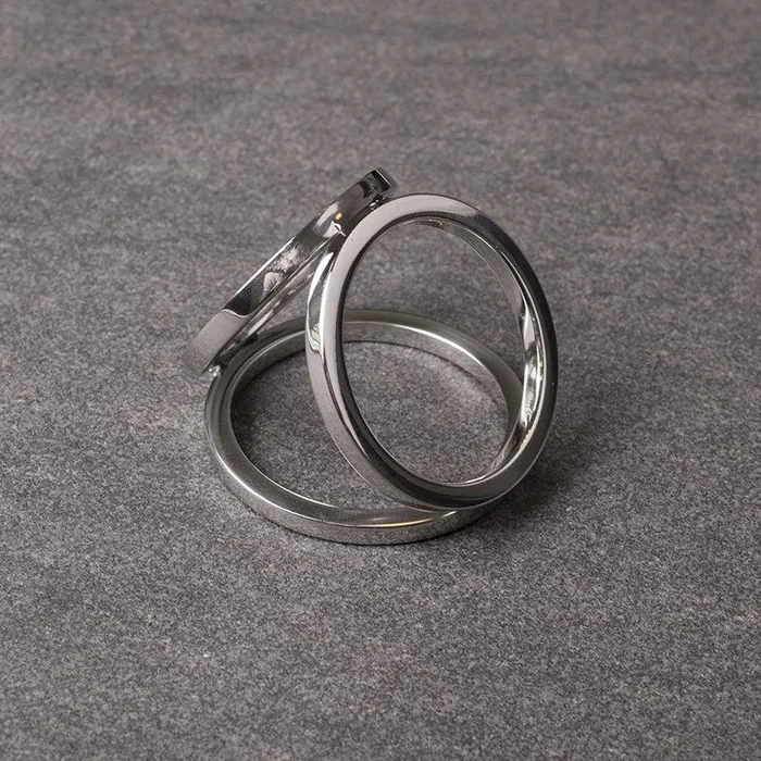Male Sex Toys | Kiotos Kiotos Steel - Driedubbele Cockring en Scrotumring - Diameters 45, 50 en 55 mm