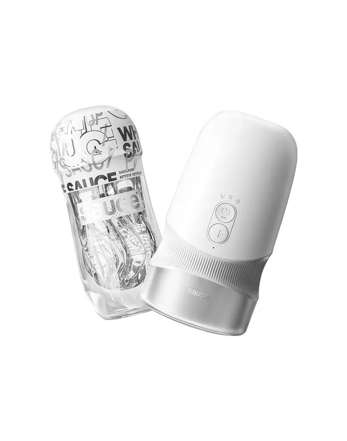 Male Sex Toys | Sauce - Extra Sauce - Elektronische Masturbator Plus White Sauce Masturbator Sleeve - Met 5D Touch Sensor - Sauce
