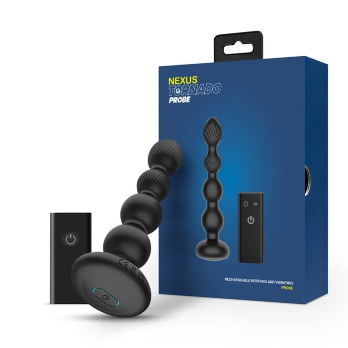 Nexus Female Sex Toys | Nexus - Tornado - Roterende Kralen Vibrator - Zwart