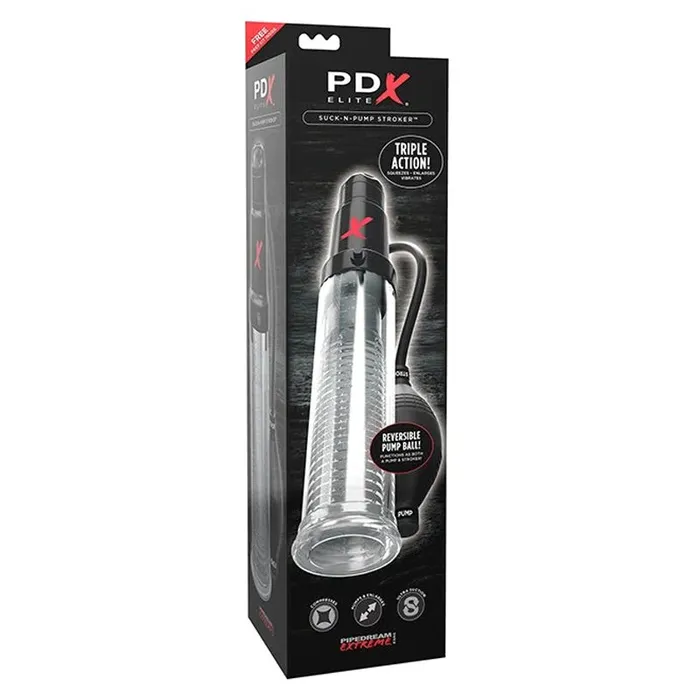 PipeDream Xtreme Elite SuckNPump Stroker Pipedream Male Sex Toys