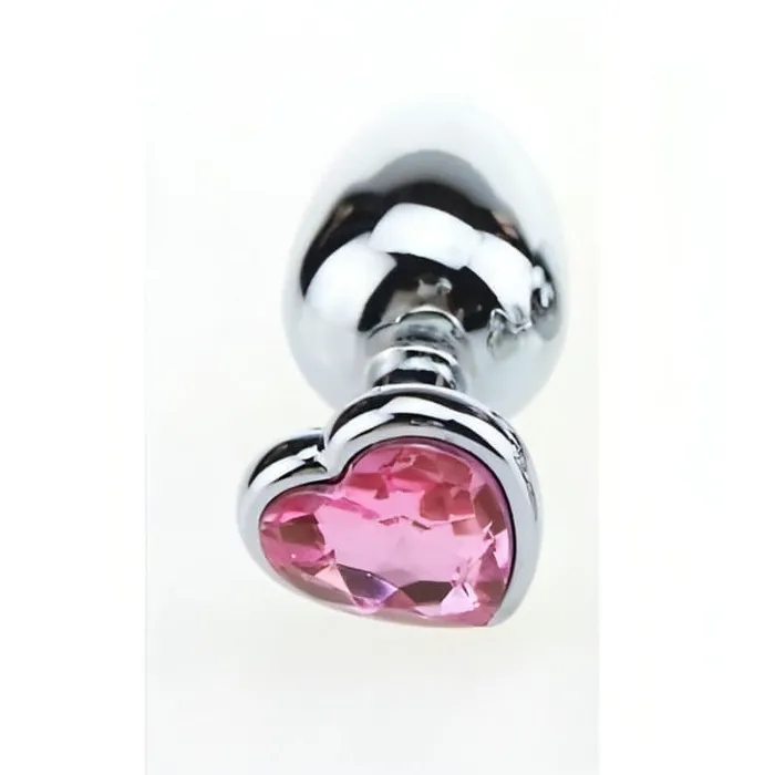Plug anale in metallo con swarovsky a forma di cuore Rosa Large Toyz4lovers Anal Plug anale in metallo con swarovsky a forma di cuore Rosa Large Toyz4lovers Anal