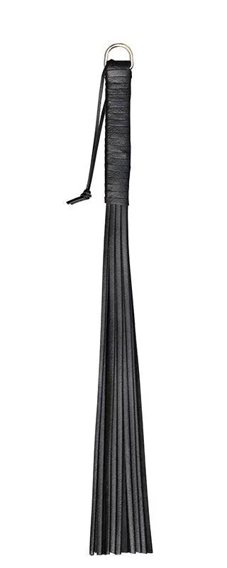Restraints Kiotos Kiotos Leather Stevige Zwarte Flogger Zweep