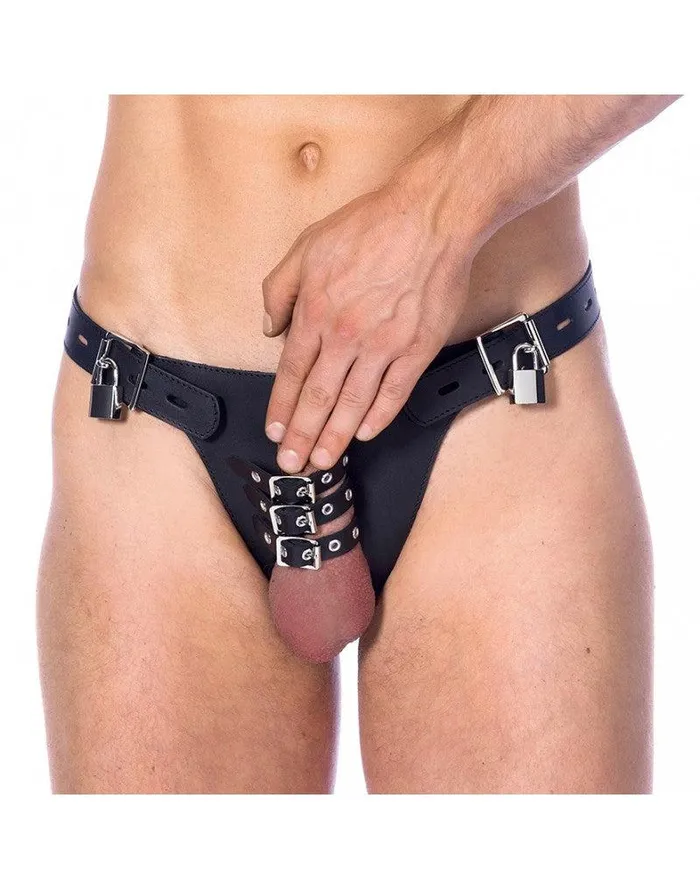 Rimba Bondage Play Kuisheidsgordel Echt Tuiglederen Kuisheid Slip met 2 Hangsloten Verstelbaar Zwart Rimba Bondage Play Couples Rimba Bondage Play Kuisheidsgordel Echt Tuiglederen Kuisheid Slip met 2 Hangsloten Verstelbaar Zwart Rimba Bondage Play Couples