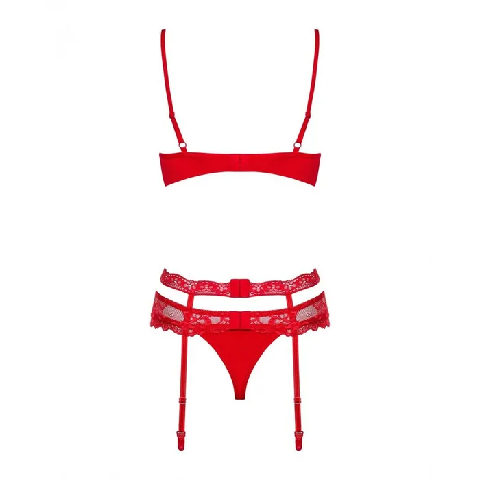 Set di Lingerie con Pizzo Obsessive Heartina Rosso L/XL | Obsessive Male Sex Toys Set di Lingerie con Pizzo Obsessive Heartina Rosso L/XL | Obsessive Male Sex Toys