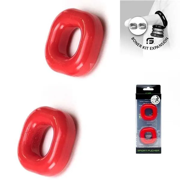 Sport Fucker Sport Fucker - Boner Expansion Pack - Rekbare Cockringen - Rood | Anal