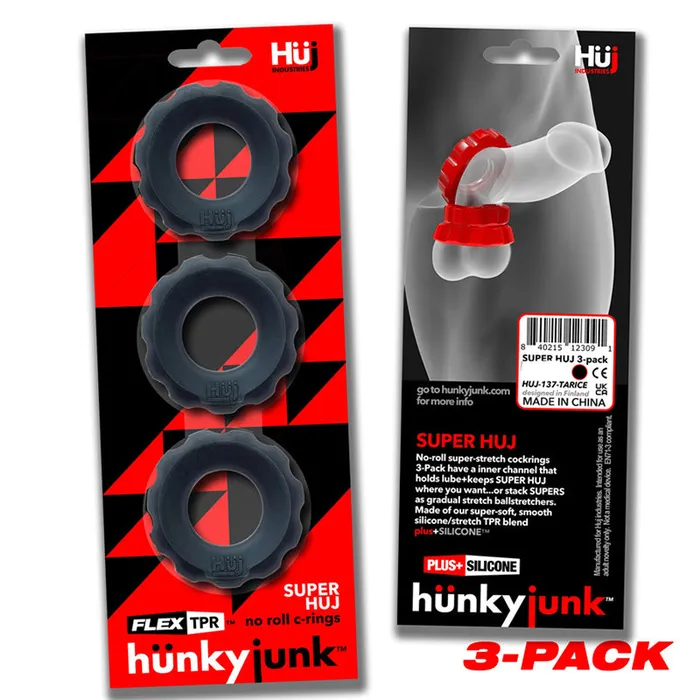 Super Huj 3-Pack Cockrings | Oxballs Male Sex Toys