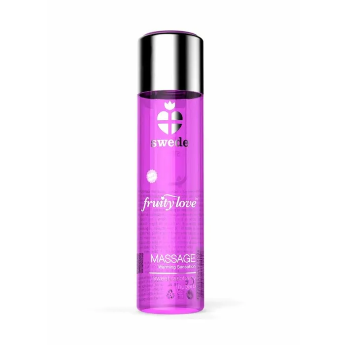 Vibrators Olio per Massaggio Erotico Swede 120 ml Effetto Calore Rabarbaro Swede