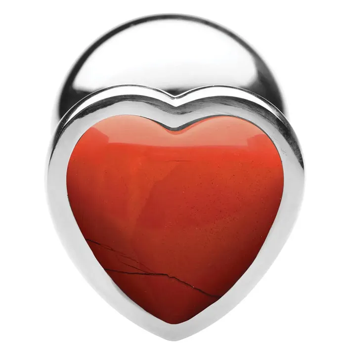 XR Brand Anal | Gemstones Red Jasper Heart Anal Plug
