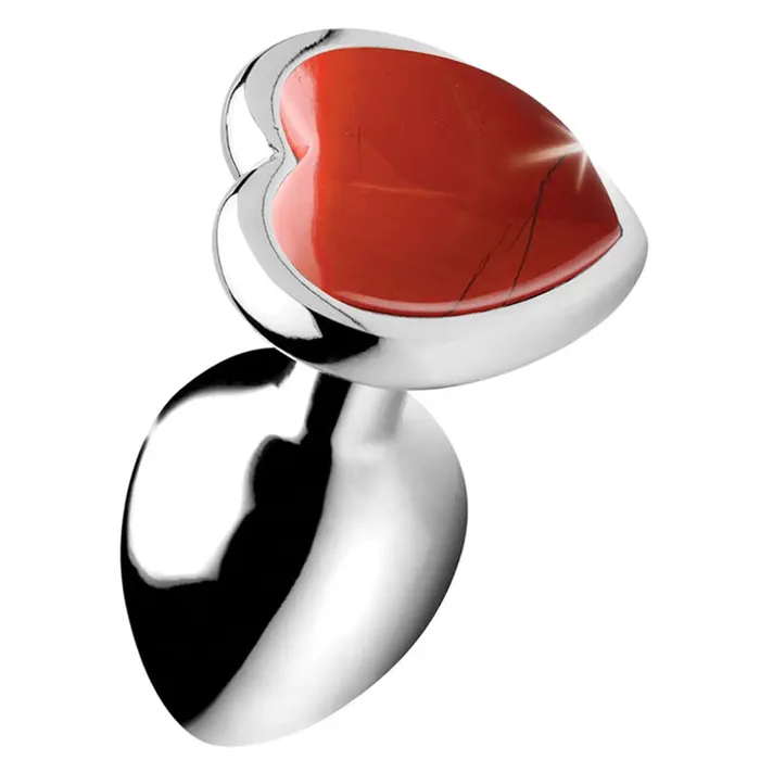 XR Brand Anal | Gemstones Red Jasper Heart Anal Plug