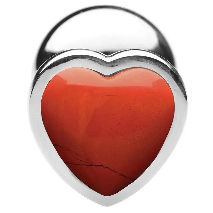 XR Brand Anal | Gemstones Red Jasper Heart Anal Plug