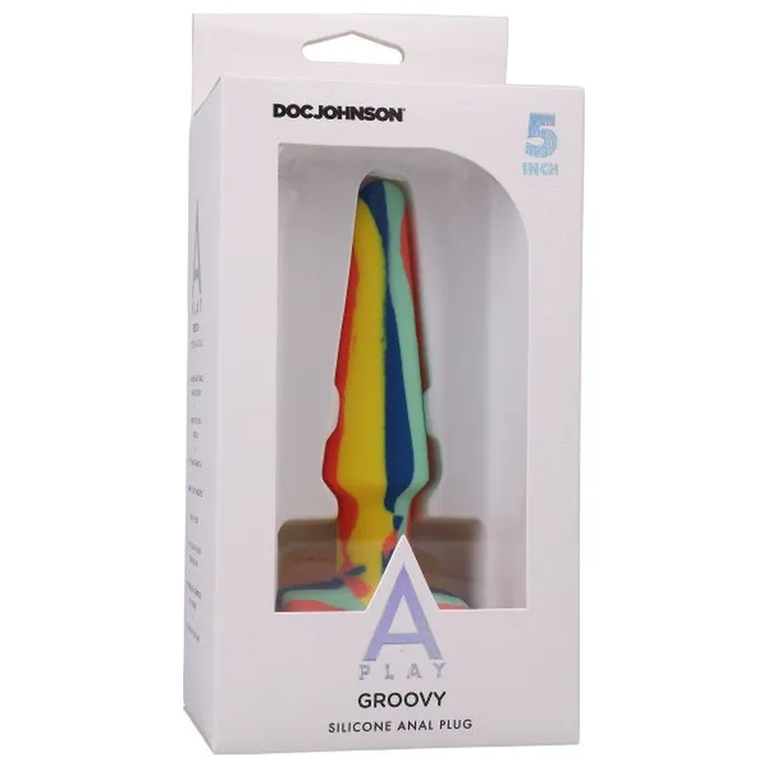 A-Play Male Sex Toys | Groovy Silicone Anal Plug 5in Sunrise A-Play Male Sex Toys | Groovy Silicone Anal Plug 5in Sunrise