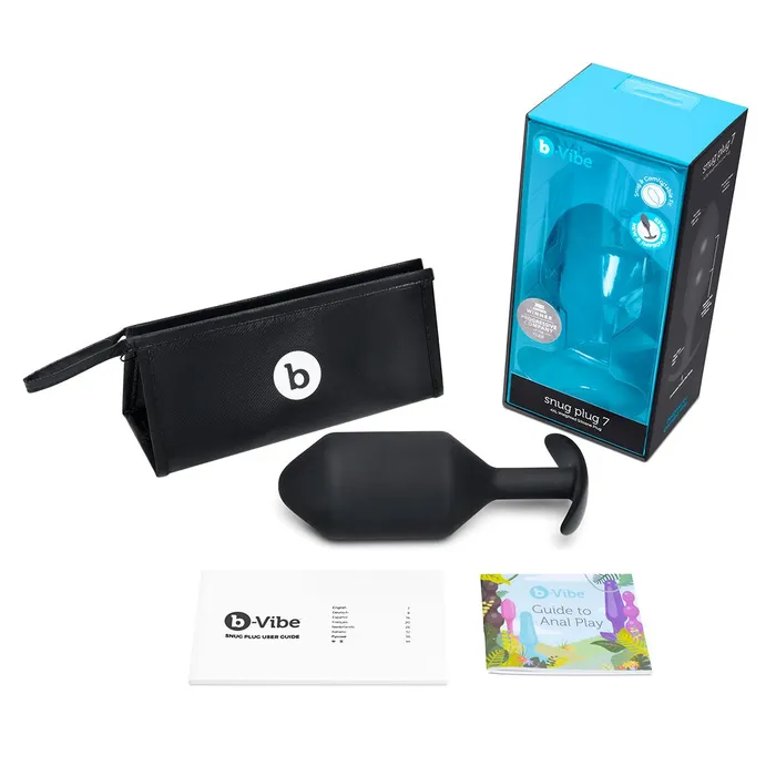 Anal | B-vibe Weighted Snug Plug 7 - 600 G Black - b-Vibe