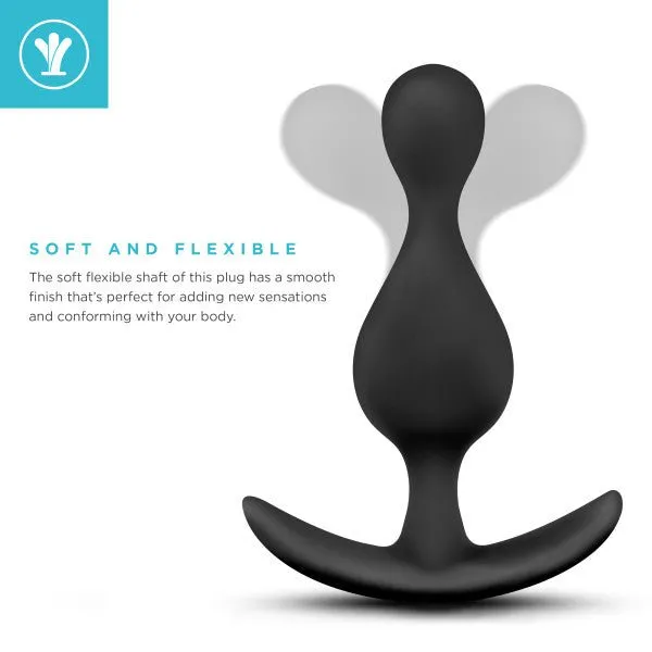 Anal | Blush Novelties Anal Adventures - Platinum - Wave Plug - Black Anal | Blush Novelties Anal Adventures - Platinum - Wave Plug - Black