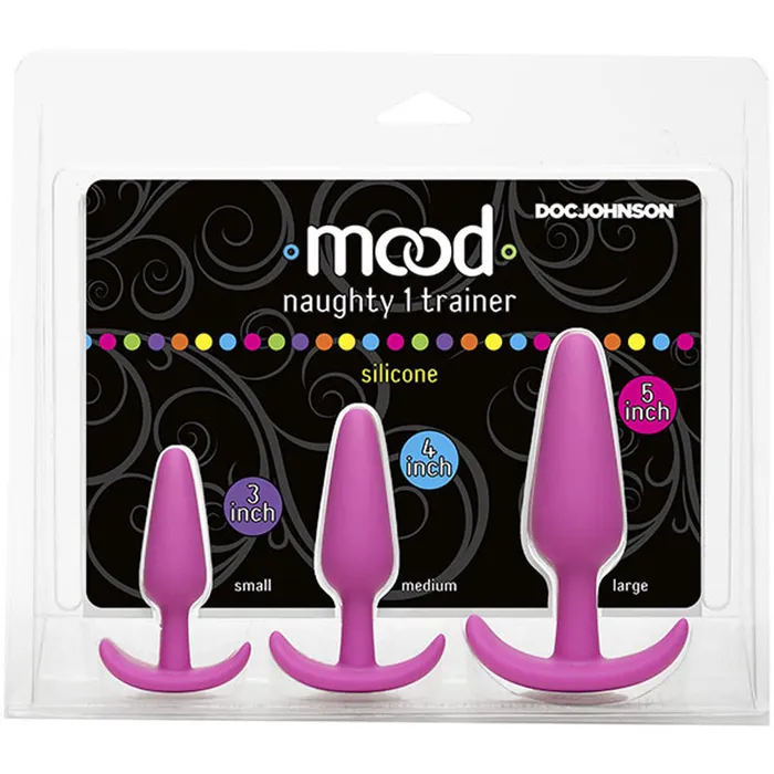 Anal Doc Johnson Mood Naughty 1 Anal Trainer Set Pink