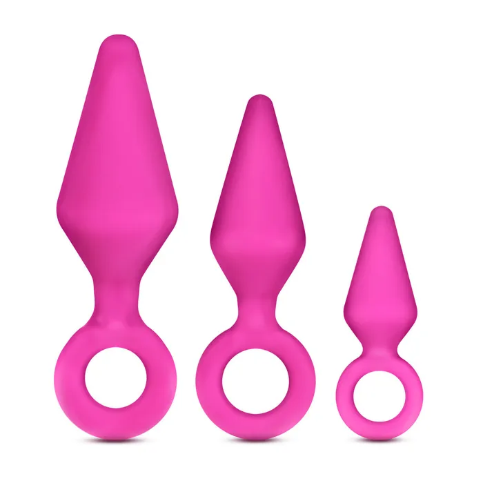 Anal Eden Pink Silicone Anal Butt Plug 3 Pack Eden