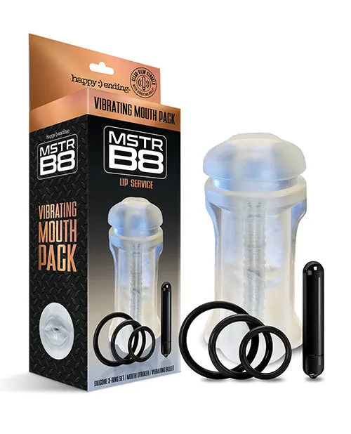 Anal | Global Novelties Mstr B8 Lip Service Vibrating Mouth Pack - Kit Of 5 Clear