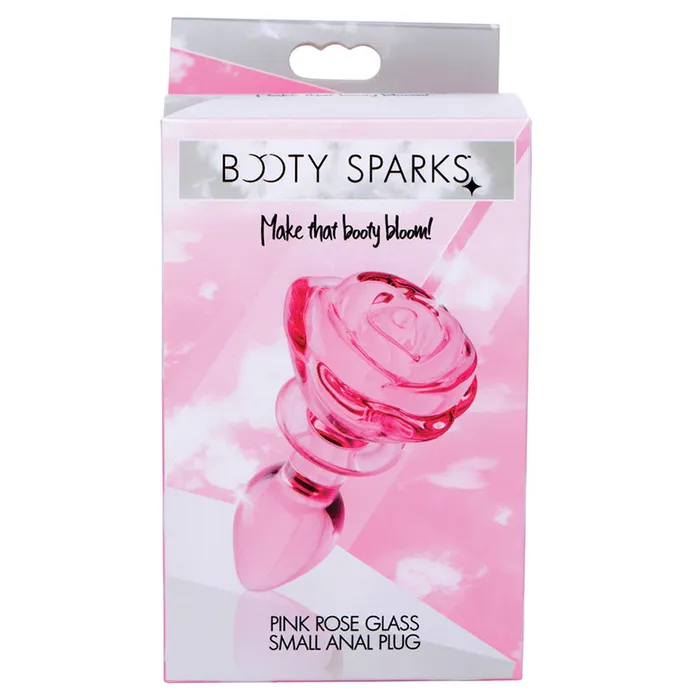 Anal | Holiday Booty Sparks Pink Rose Glass Anal Plug-Small Anal | Holiday Booty Sparks Pink Rose Glass Anal Plug-Small