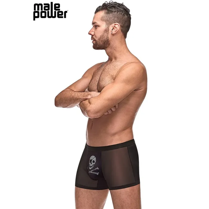 Anal | Private Screening Skull Pouch Short Black - Male Power Anal | Private Screening Skull Pouch Short Black - Male Power