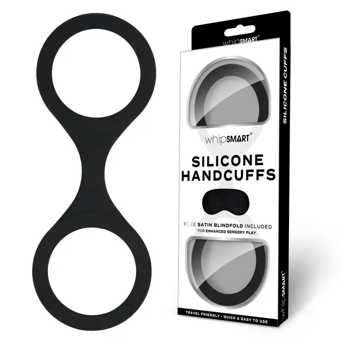 Anal WhipSmart WhipSmart Silicone Handcuffs Blackws1500