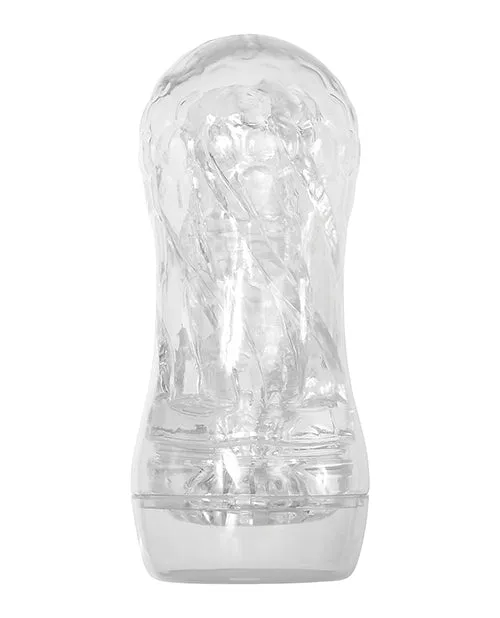 Anal | Zero Tolerance Swirl Stroker - Clear/blue - Evolved Novelties