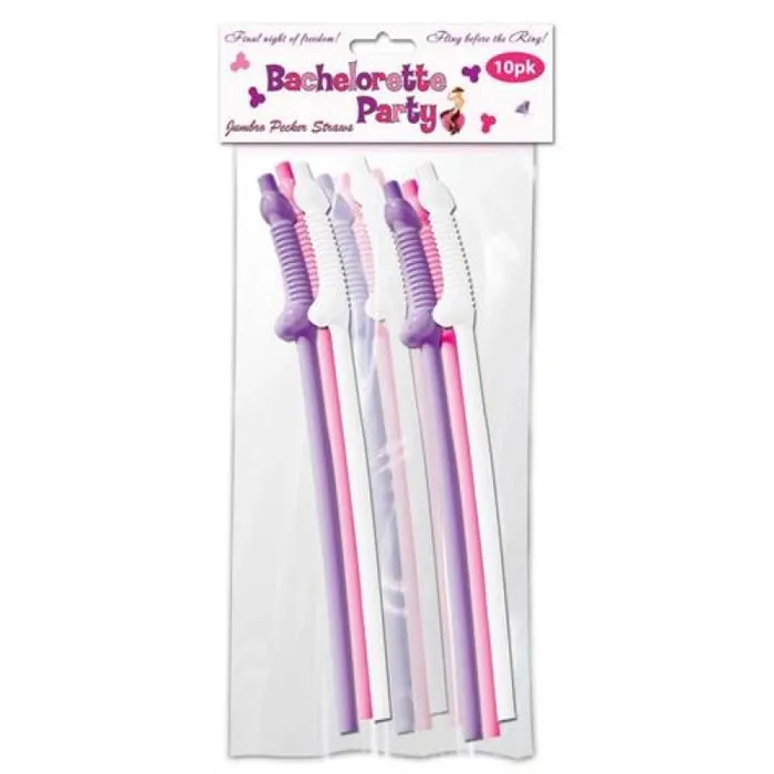 Bachelorette Party Jumbo Flexy Pecker Straws 10 Pack Hott Products Male Sex Toys Bachelorette Party Jumbo Flexy Pecker Straws 10 Pack Hott Products Male Sex Toys