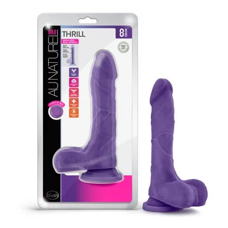 Blush Au Naturel Bold Thrill 85 in Posable Dual Density Dildo with Balls Suction Cup Purple Vee International Inc Dildos Blush Au Naturel Bold Thrill 85 in Posable Dual Density Dildo with Balls Suction Cup Purple Vee International Inc Dildos