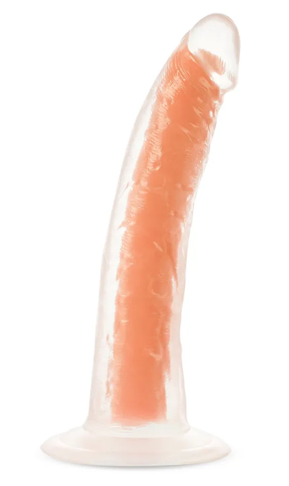 Blush Dildos Neo Elite Glow in the Dark Lavo 7 Inch Silicone Dual Density Dildo Neon Orange