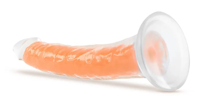 Blush Dildos | Neo Elite Glow in the Dark - Lavo - 7 Inch  Silicone Dual Density Dildo - Neon Orange
