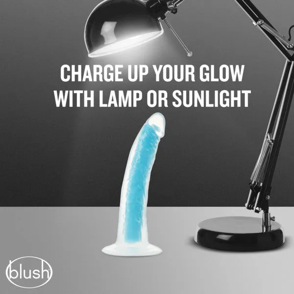 Blush Dildos | Neo Elite Glow in the Dark - Lavo - 7 Inch  Silicone Dual Density Dildo - Neon Orange