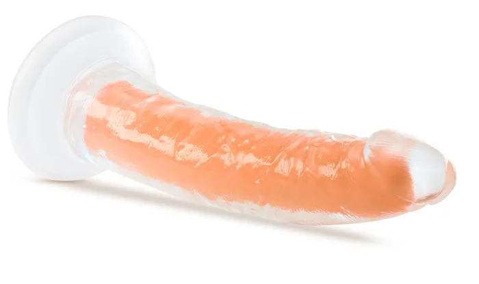 Blush Dildos | Neo Elite Glow in the Dark - Lavo - 7 Inch  Silicone Dual Density Dildo - Neon Orange
