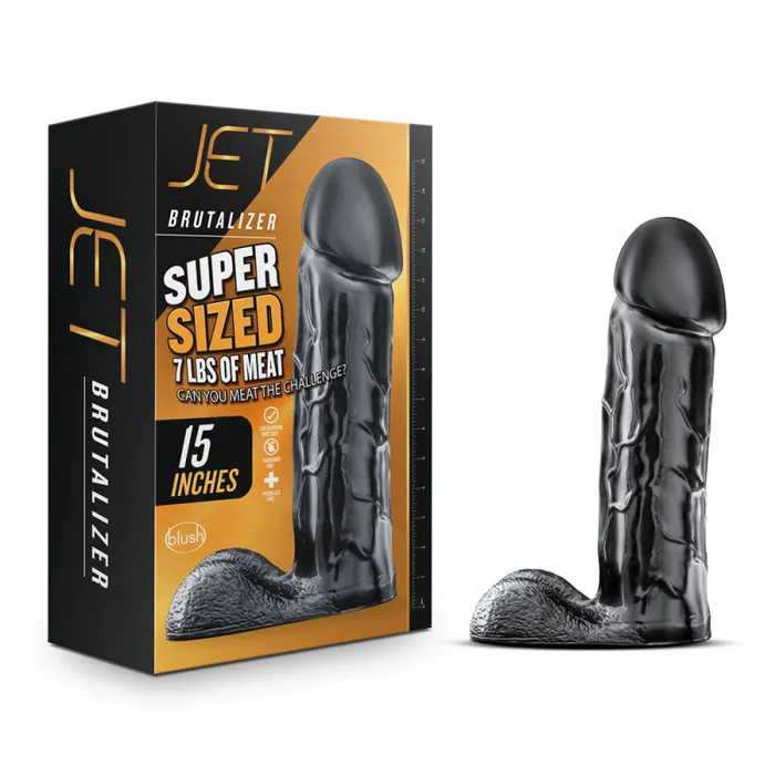 Blush Novelties Jet - Brutalizer 15 Inch Dildo - Black | Anal Blush Novelties Jet - Brutalizer 15 Inch Dildo - Black | Anal