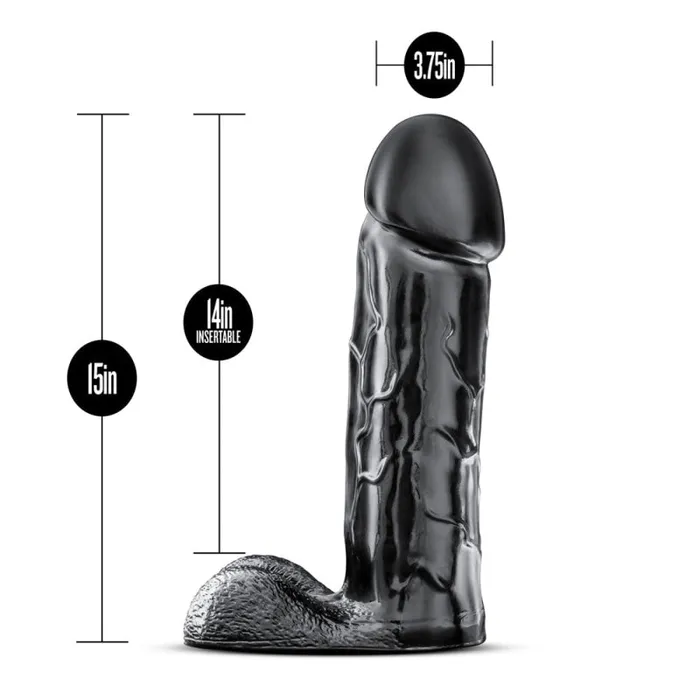 Blush Novelties Jet - Brutalizer 15 Inch Dildo - Black | Anal Blush Novelties Jet - Brutalizer 15 Inch Dildo - Black | Anal