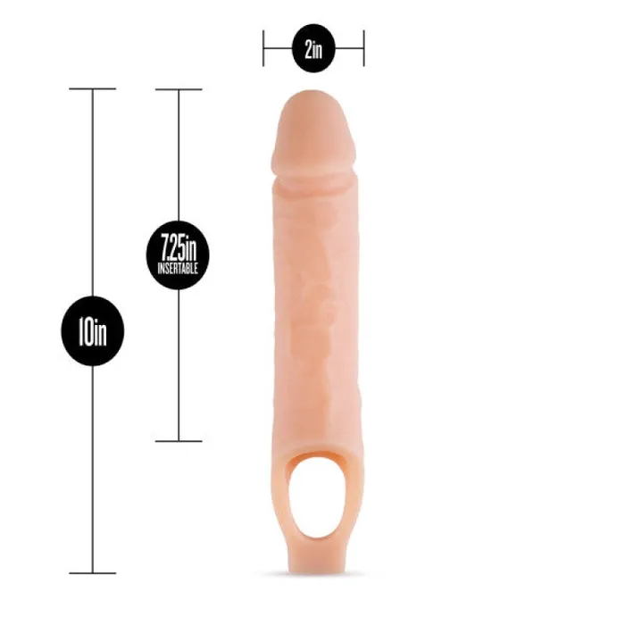 Blush Novelties Performance Plus 10 Inch Silicone Cock Sheath Penis Extender Vanilla Dildos Blush Novelties Performance Plus 10 Inch Silicone Cock Sheath Penis Extender Vanilla Dildos