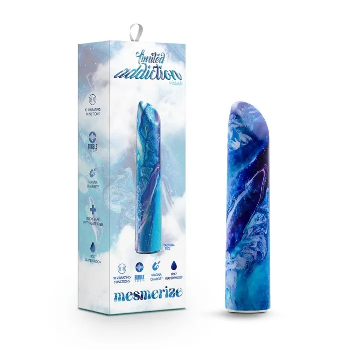 Blush Novelties Vibrators Limited Addiction Mesmerize Power Vibe Azure Blue 102 cm USB Rechargeable Bullet Blush Novelties Vibrators Limited Addiction Mesmerize Power Vibe Azure Blue 102 cm USB Rechargeable Bullet