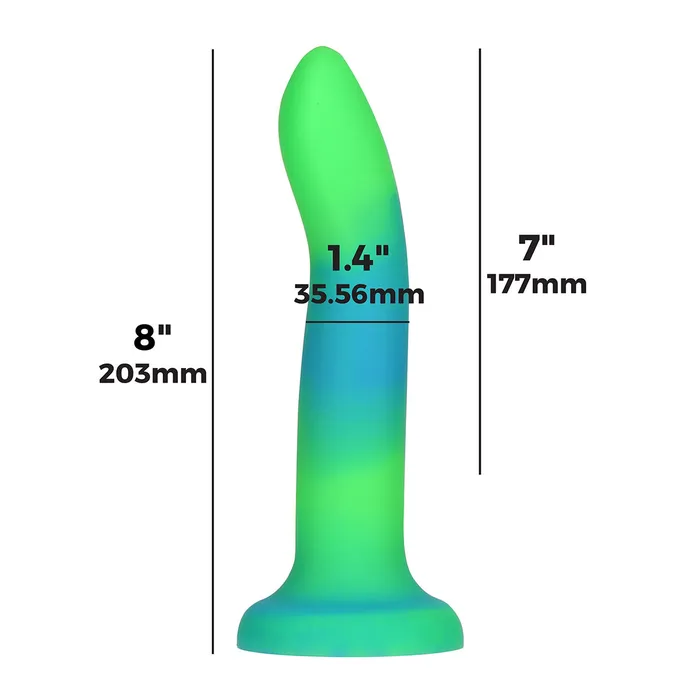 BMS Rave Addiction 8in Glow In The Dark Dildo | Dildos