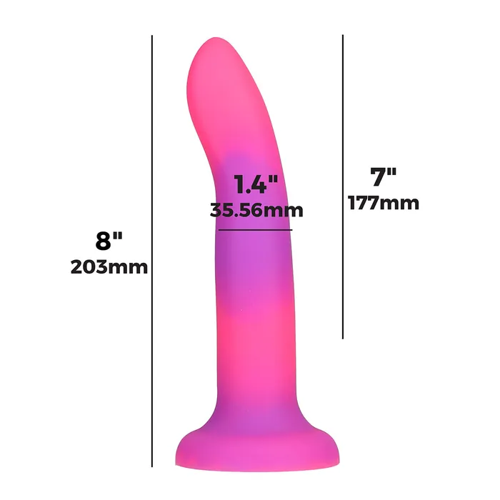 BMS Rave Addiction 8in Glow In The Dark Dildo | Dildos