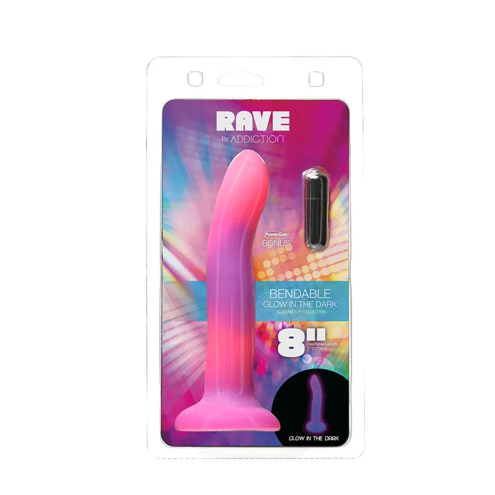 BMS Rave Addiction 8in Glow In The Dark Dildo | Dildos