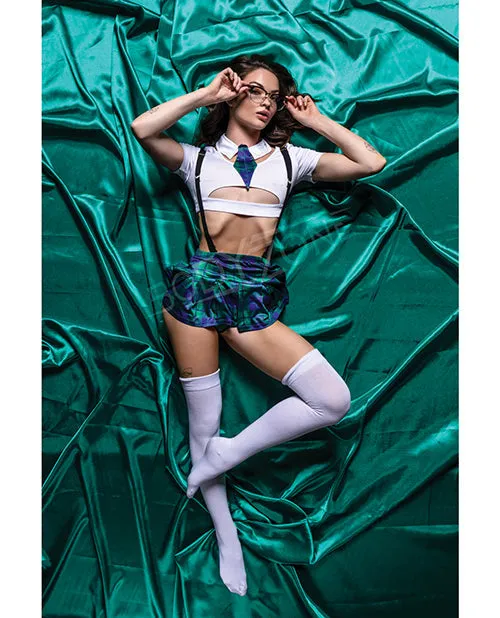 Bodyzone Apparel Anal | Role Play Sultry School Babe 6 Pc Set Green