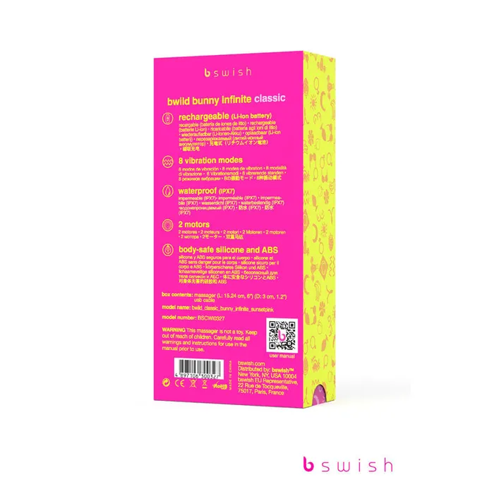 Bswish Bwild Classic Bunny Infinite - Sunset Pink-(bscwi0327) | Vibrators Bswish Bwild Classic Bunny Infinite - Sunset Pink-(bscwi0327) | Vibrators