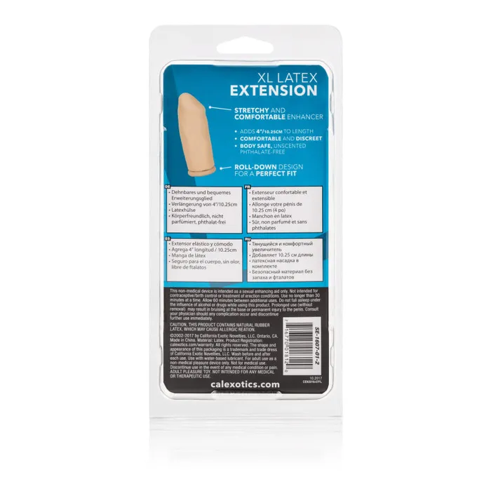 CalExotics Anal | 4 Inch Latex Extension - Ivory CalExotics Anal | 4 Inch Latex Extension - Ivory