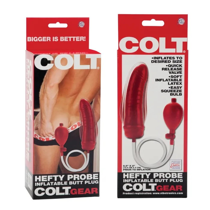 CalExotics Anal Colt Hefty Probe Inflantable Butt Plug Red